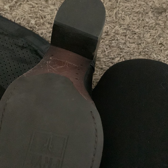 Frye perforated Lucinda slouch tall boot Black leather 7.5 M - Picture 3 of 5